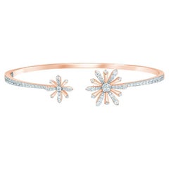 Sonnenarmband aus Roségold und Diamanten mit Edelweiss