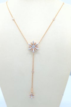 Collana Edelweiss Sunshine in oro rosa e diamanti