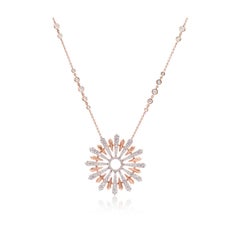 Rose Gold and Diamond Edelweiss Sunshine Necklace