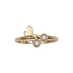 Rose Gold and Diamonds Cherry Ring