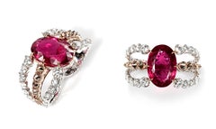 Octopus 29, 94ct Rubellite & 11, 41ct Diamonds Ring