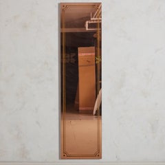 Rose Gold Back Painted Mirror No. 01, France 1920s