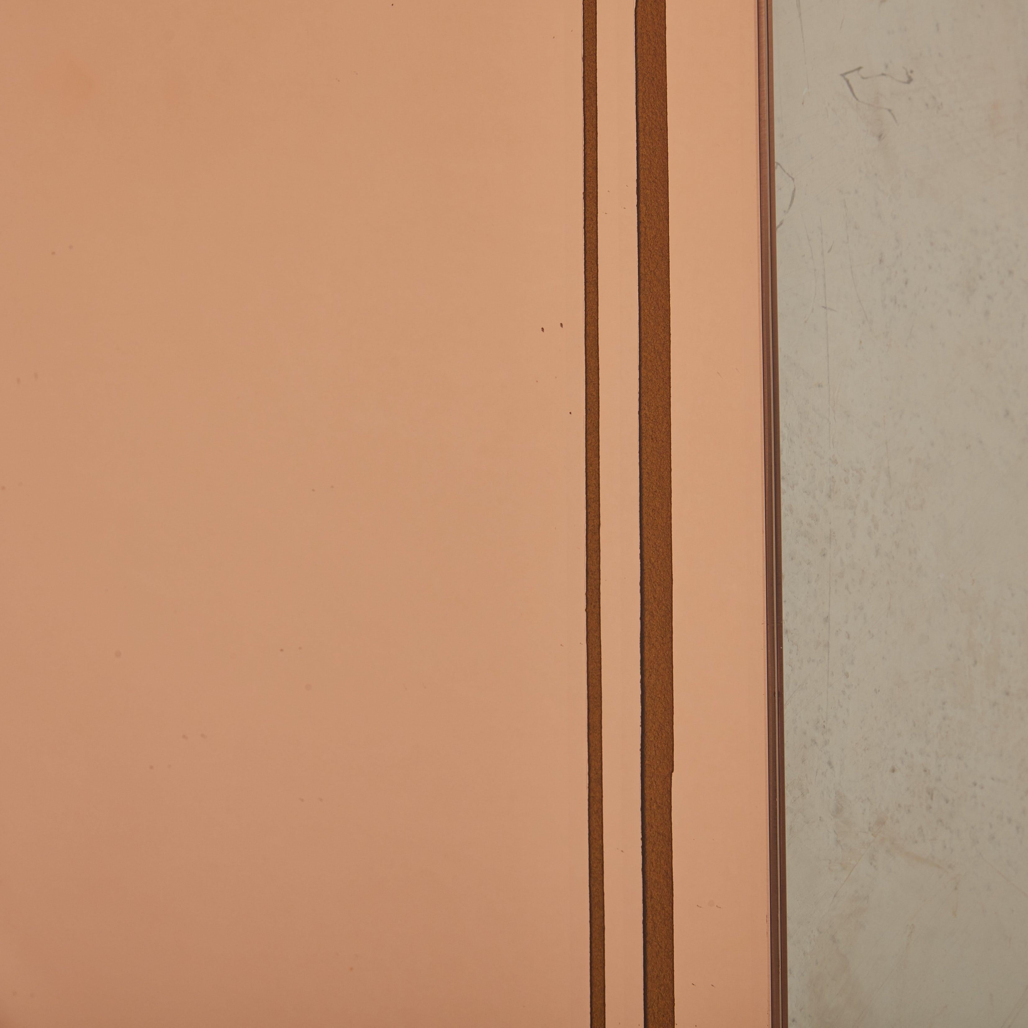 Francese Specchio dipinto sul retro in oro rosa n. 01, Francia, anni '20 in vendita
