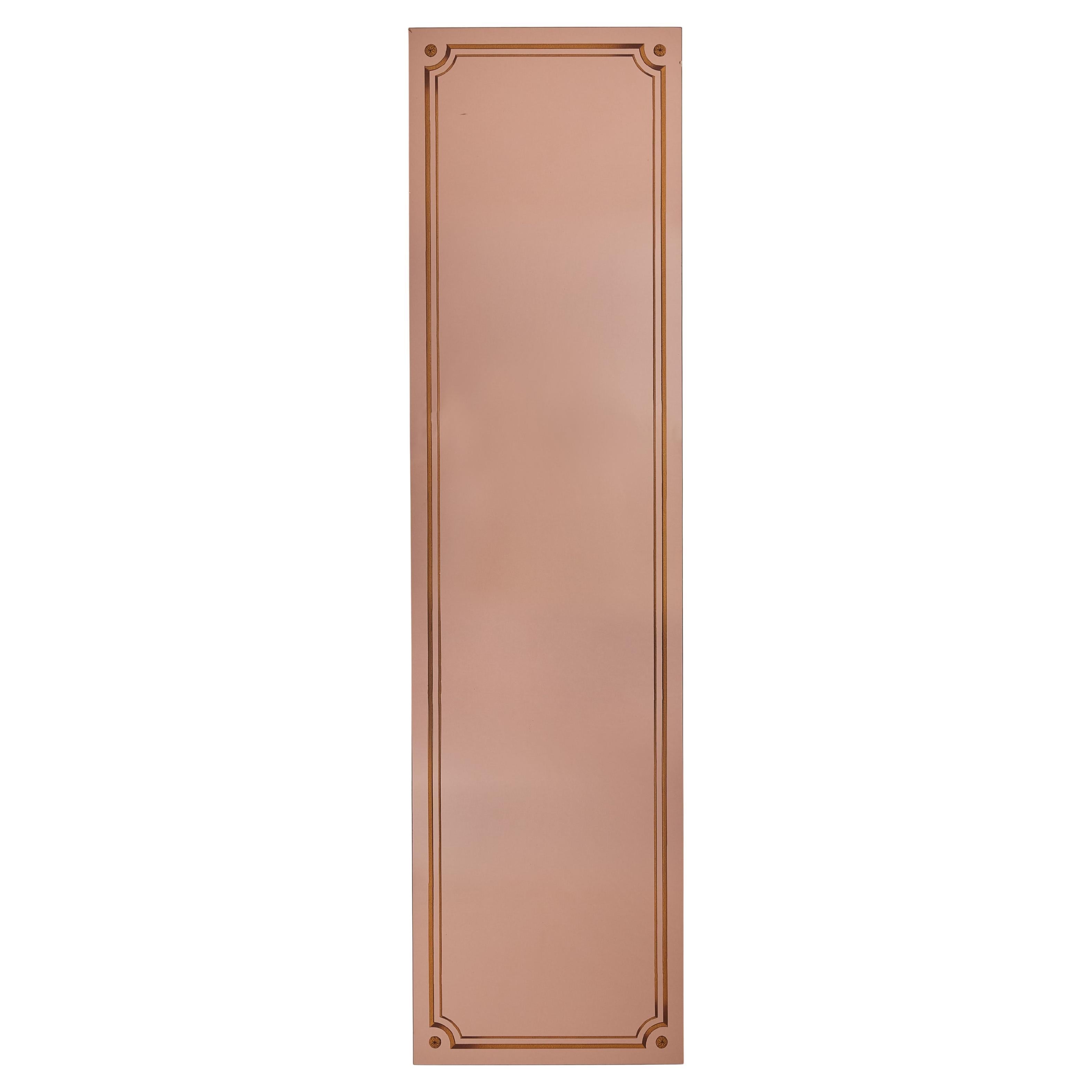 Specchio dipinto sul retro in oro rosa n. 01, Francia, anni '20 in vendita