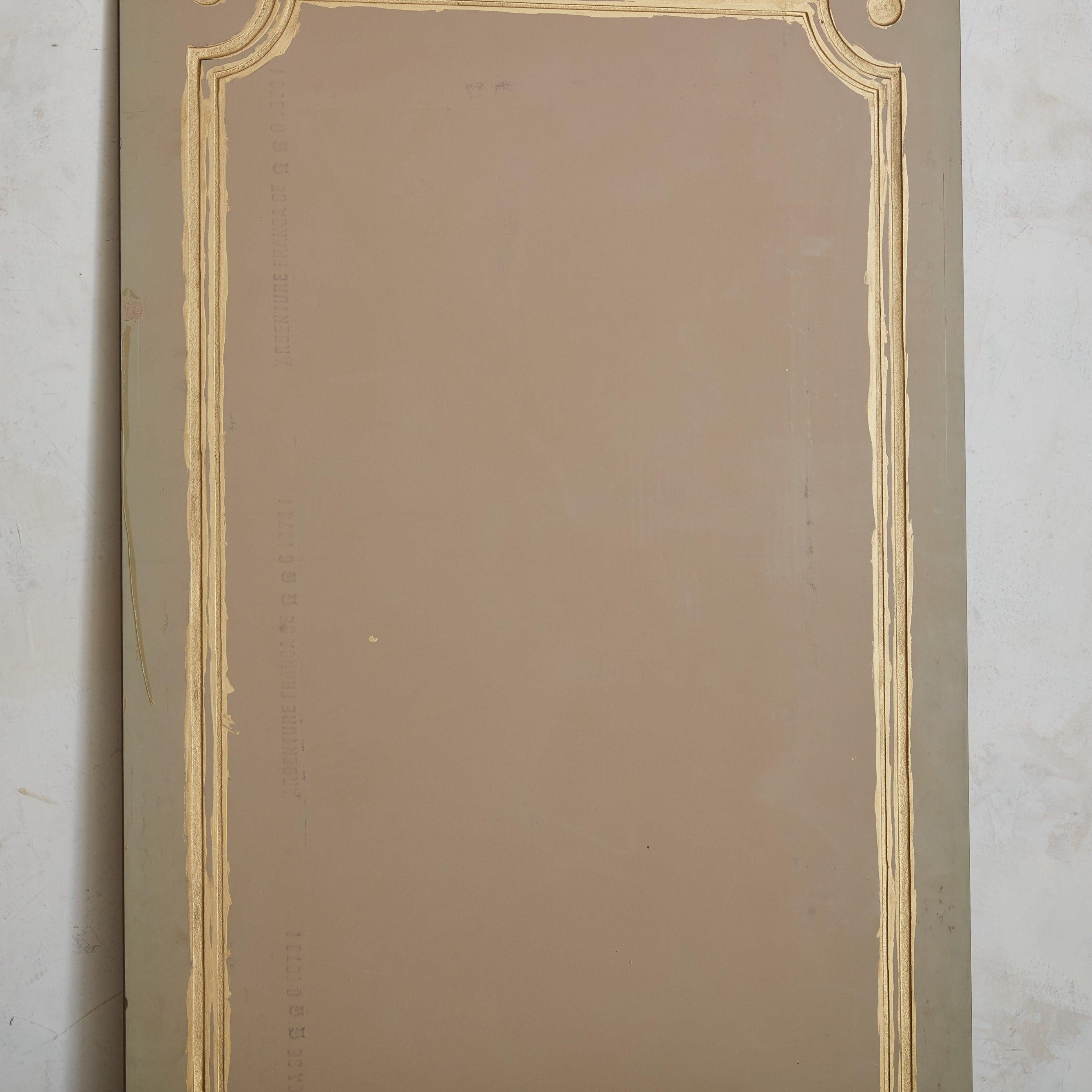 Specchio con retro dipinto in oro rosa n. 03, Francia, anni '20 in vendita 4