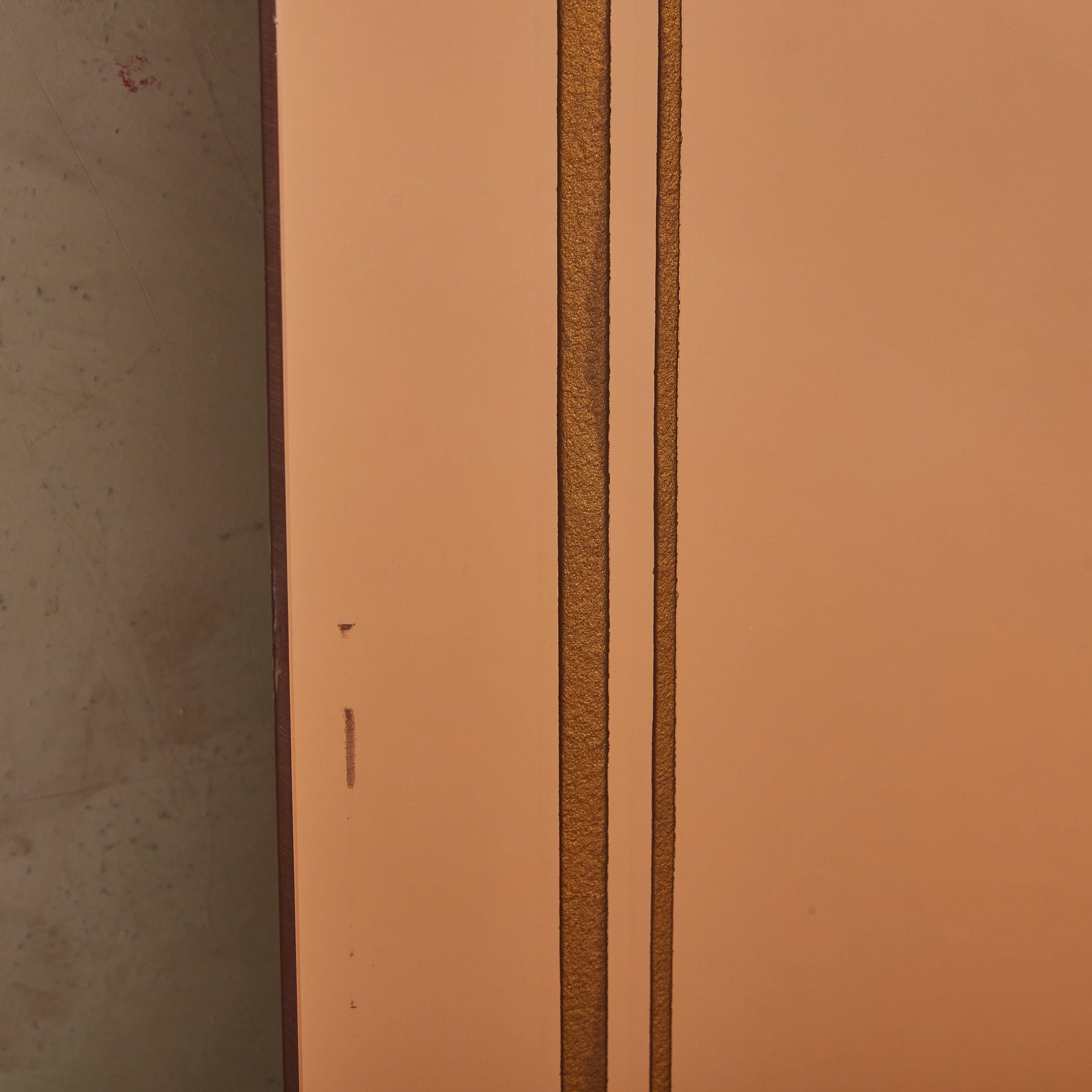 Francese Specchio con retro dipinto in oro rosa n. 03, Francia, anni '20 in vendita