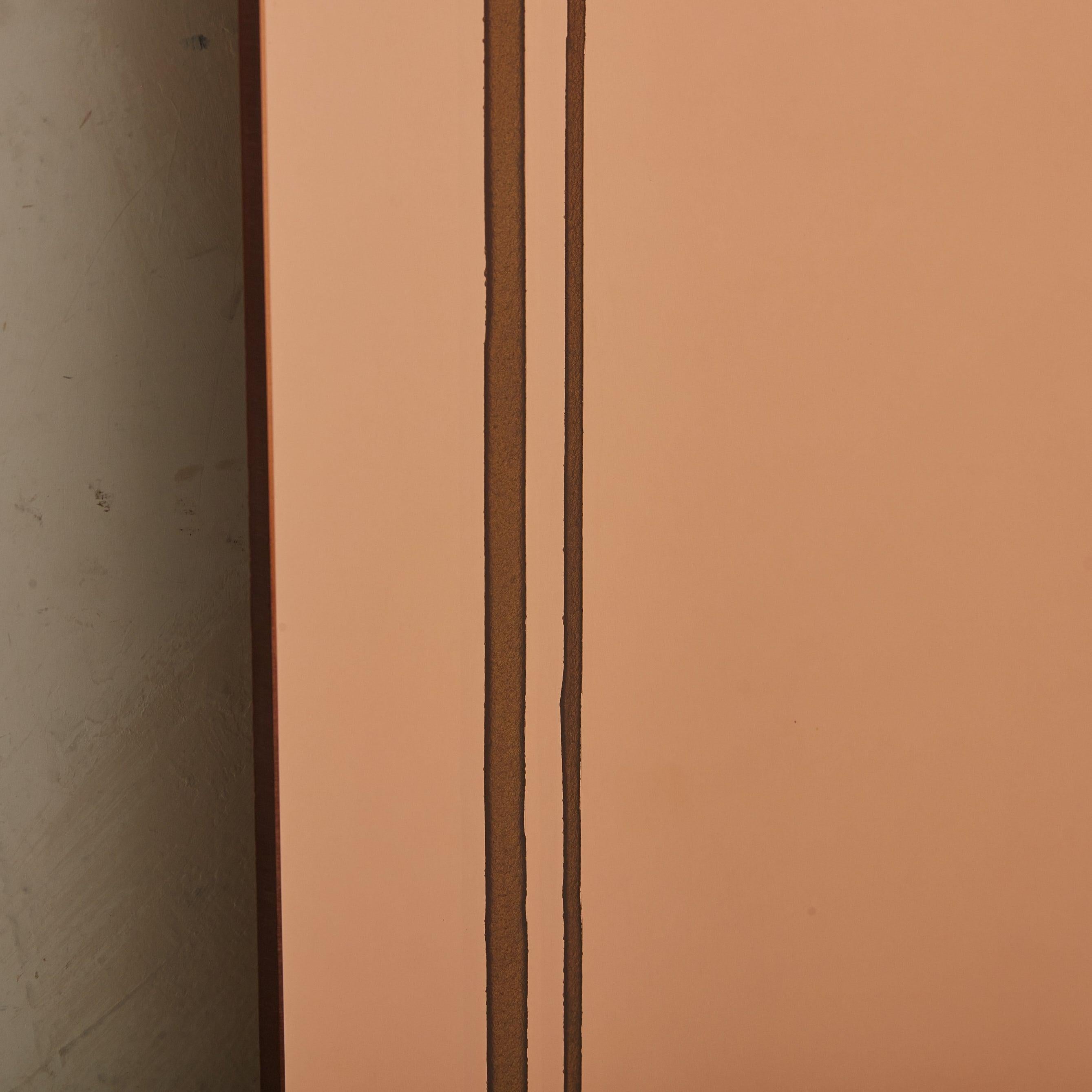Inizio XX secolo Specchio con retro dipinto in oro rosa n. 03, Francia, anni '20 in vendita