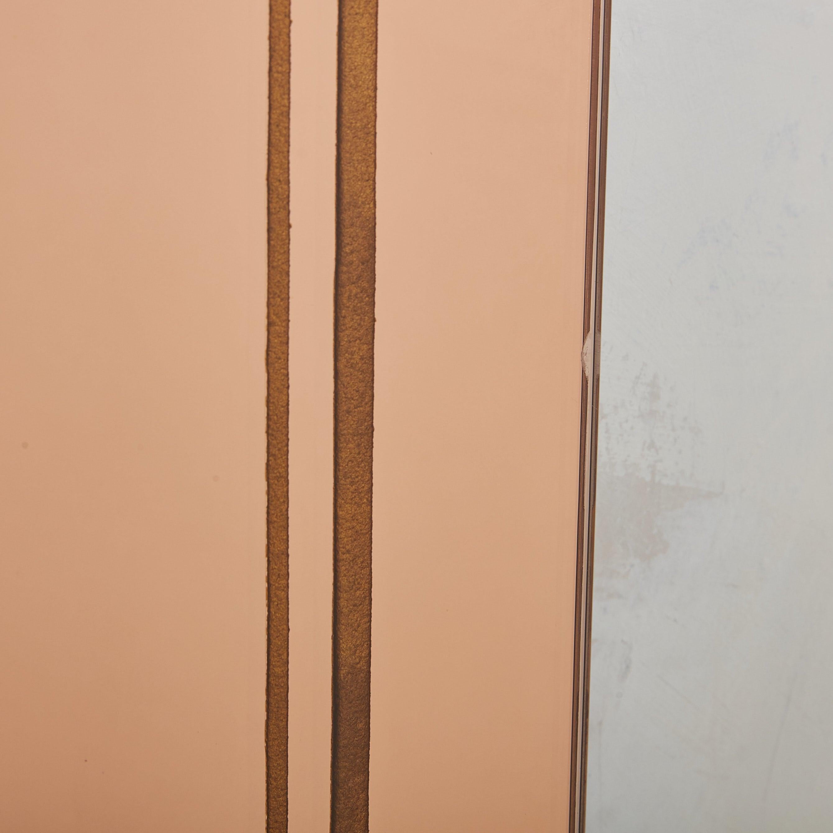 Specchio con retro dipinto in oro rosa n. 03, Francia, anni '20 in vendita 2