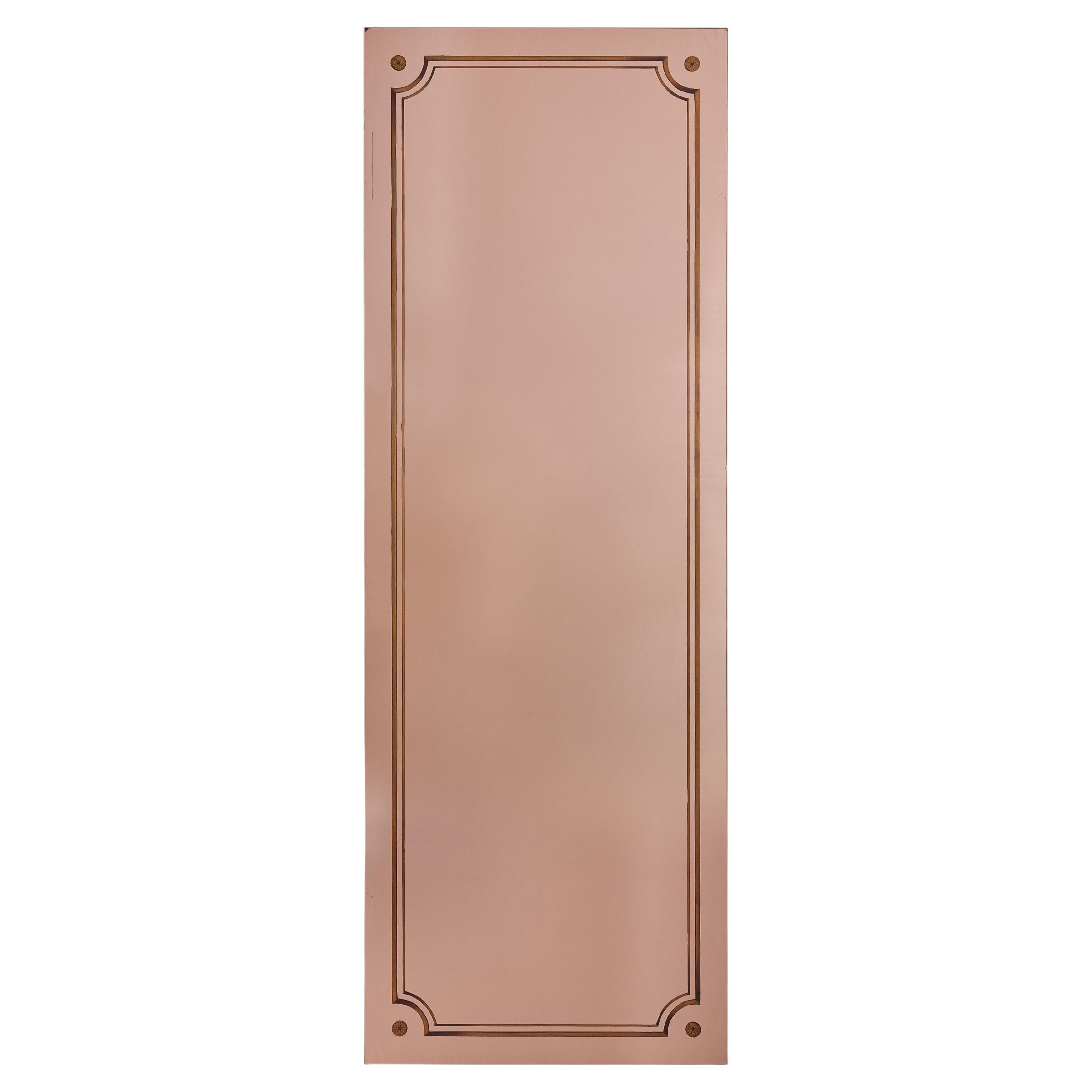 Specchio con retro dipinto in oro rosa n. 03, Francia, anni '20