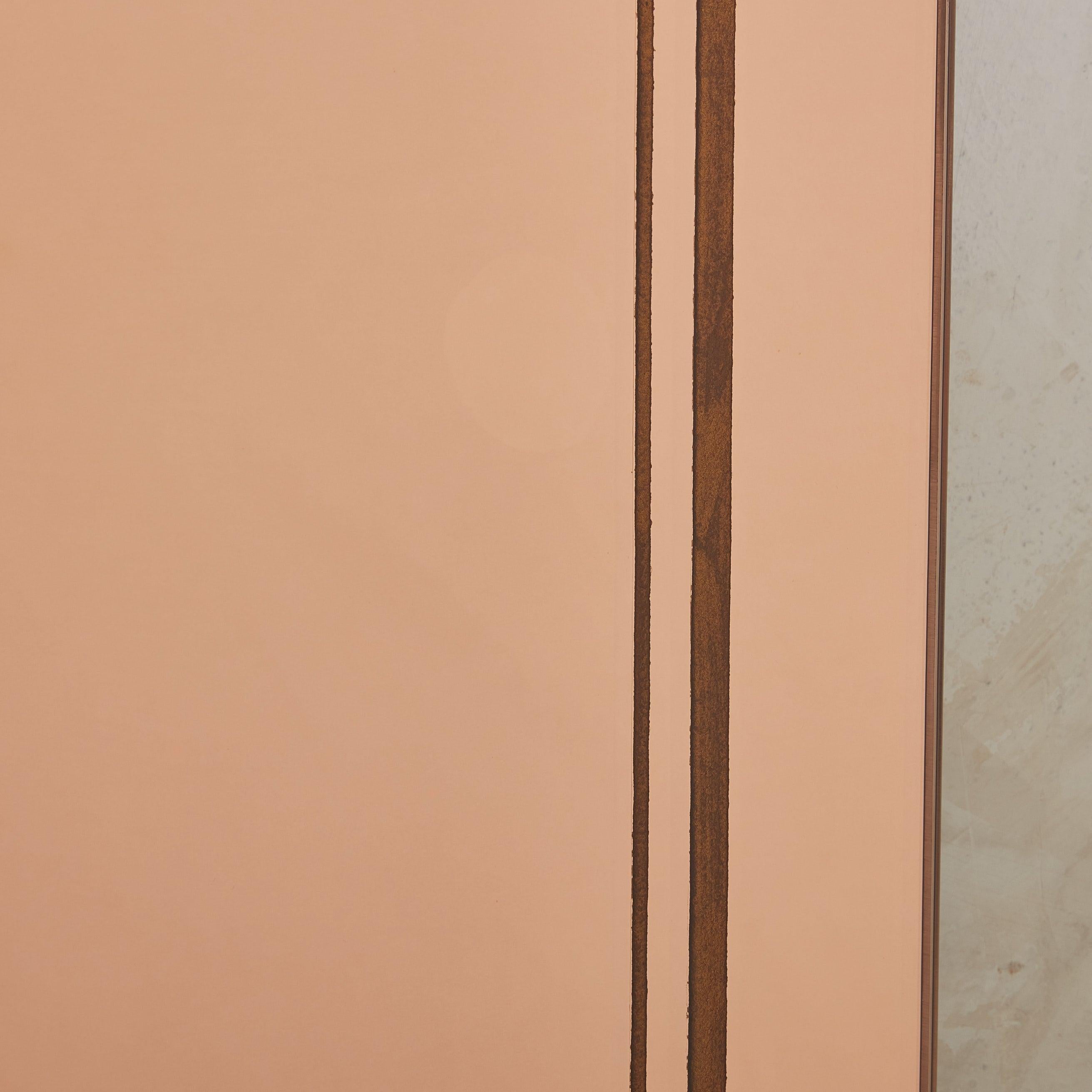 Inizio XX secolo Specchio con retro dipinto in oro rosa n. 07, Francia, anni '20 in vendita