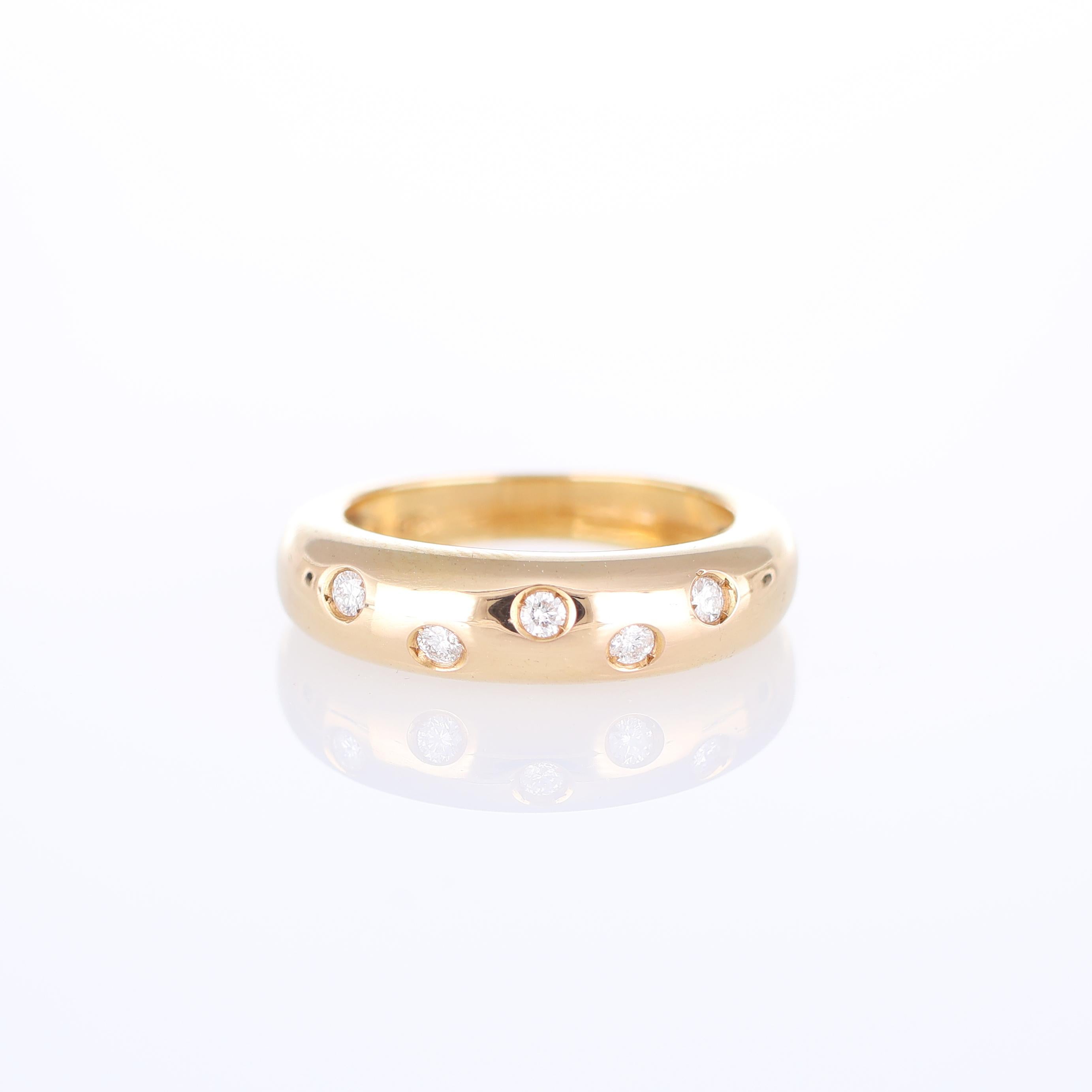 IMPORTANT NOTE:
✔ No additional costs will be added to this order.
✔ Shipping and customs duties are fully covered by us.
--------------------
Crafted in 18-karat rose gold, this elegant band ring features a playful yet refined design with five