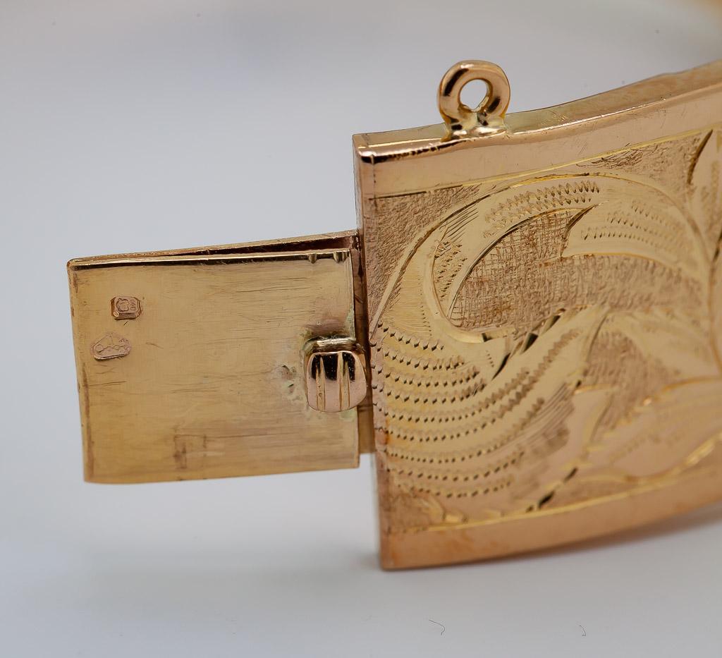 Women's Rose Gold Bangle Bracelet from Portugal For Sale