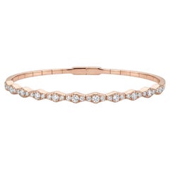 Armspange aus Roségold mit Diamanten im Brillantschliff (0,90 Karat)