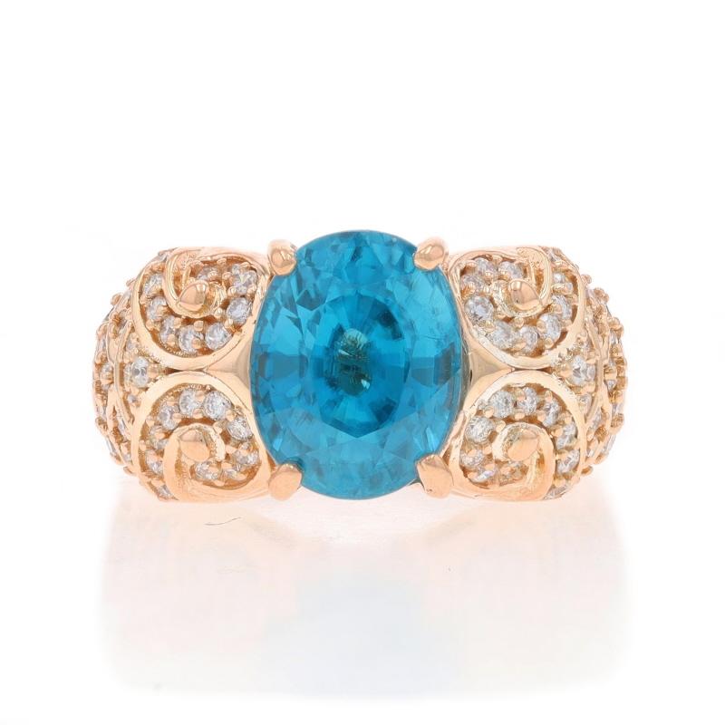 Taglia: 5 3/4
Costo della taglia: Aumento di 2 taglie per $80 o Diminuzione di 1 taglia per $60

Contenuto del metallo: Oro rosa 18k

Informazioni su A. Stone

Zircone blu naturale
Carati: 5.20ct
Taglio: Ovale

Diamanti naturali
Carati: