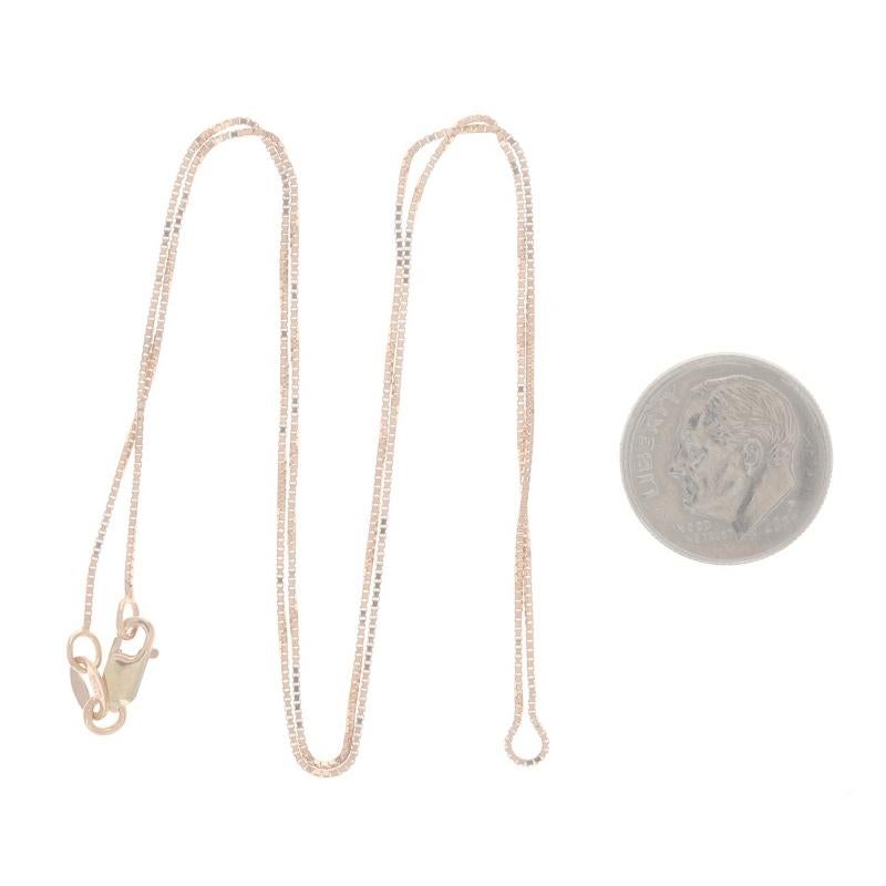Rose Gold Box Chain Necklace 18