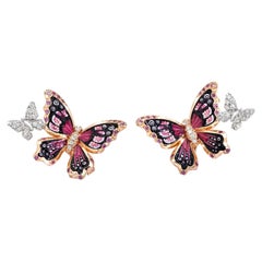 Pink Sapphire Stud Earrings