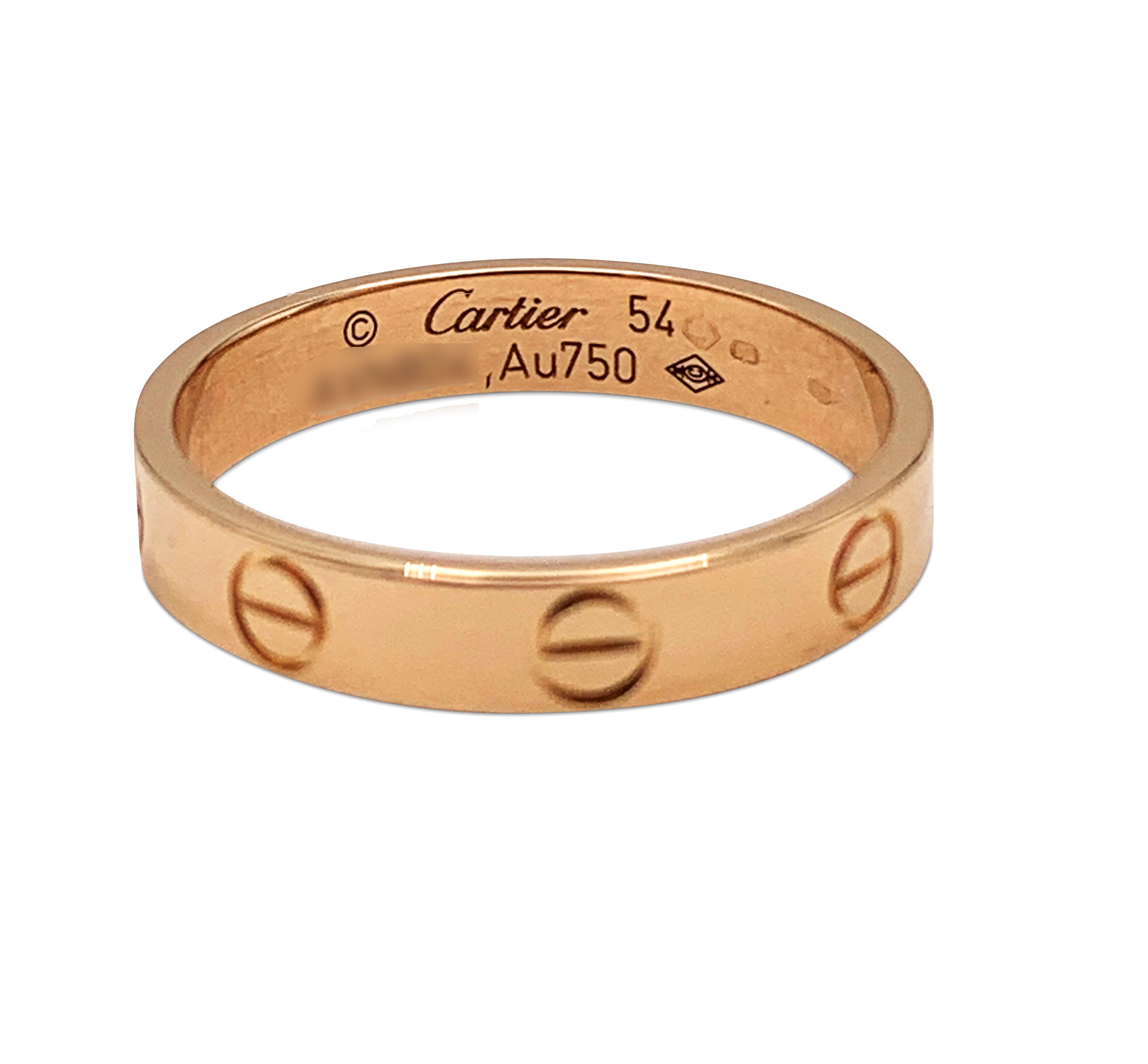 Rose Gold Cartier Love Ring In Excellent Condition In New York, NY