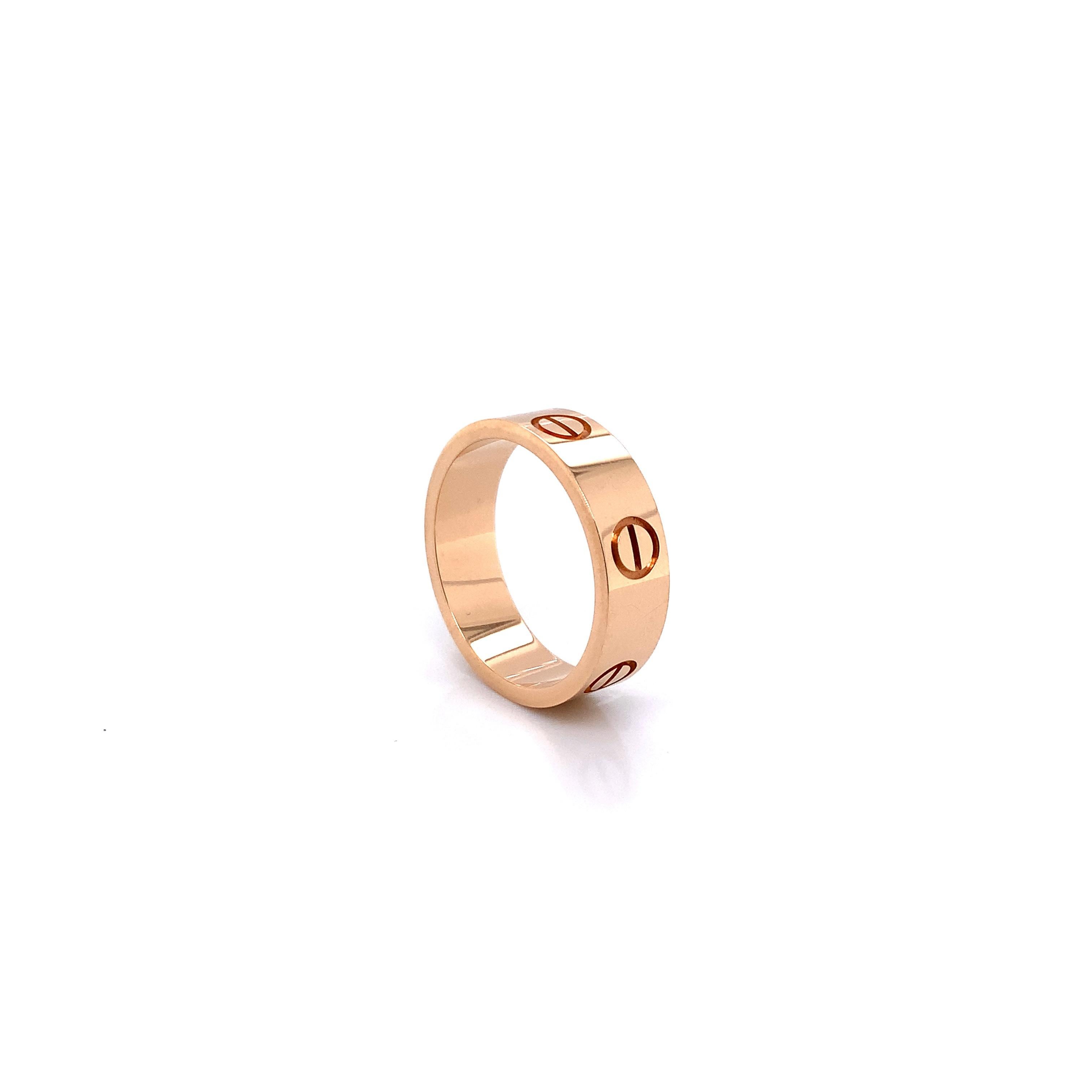 cartier rose gold love ring