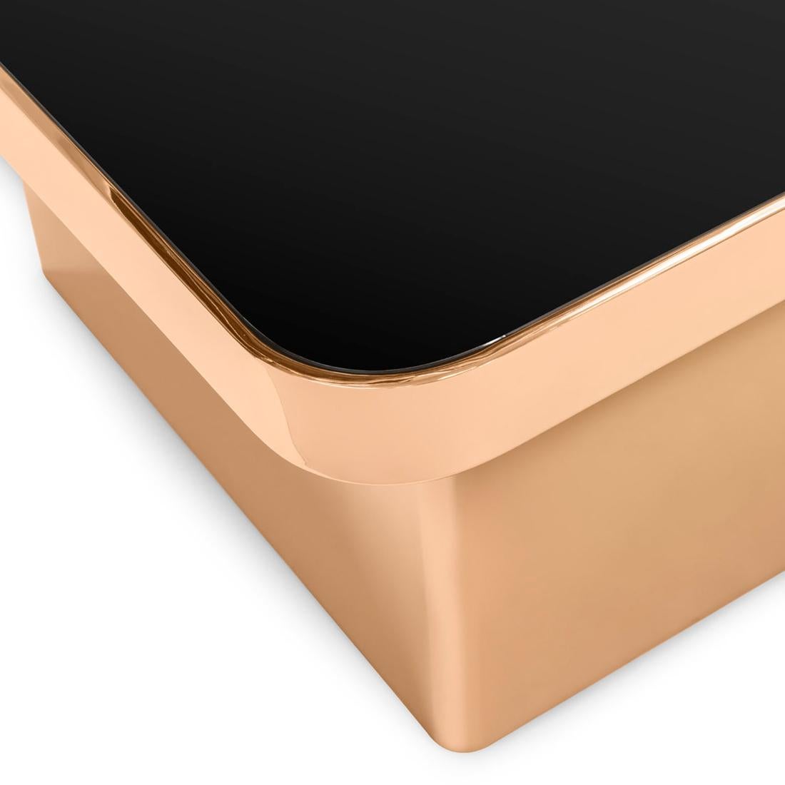 Contemporary Rose Gold Center Table