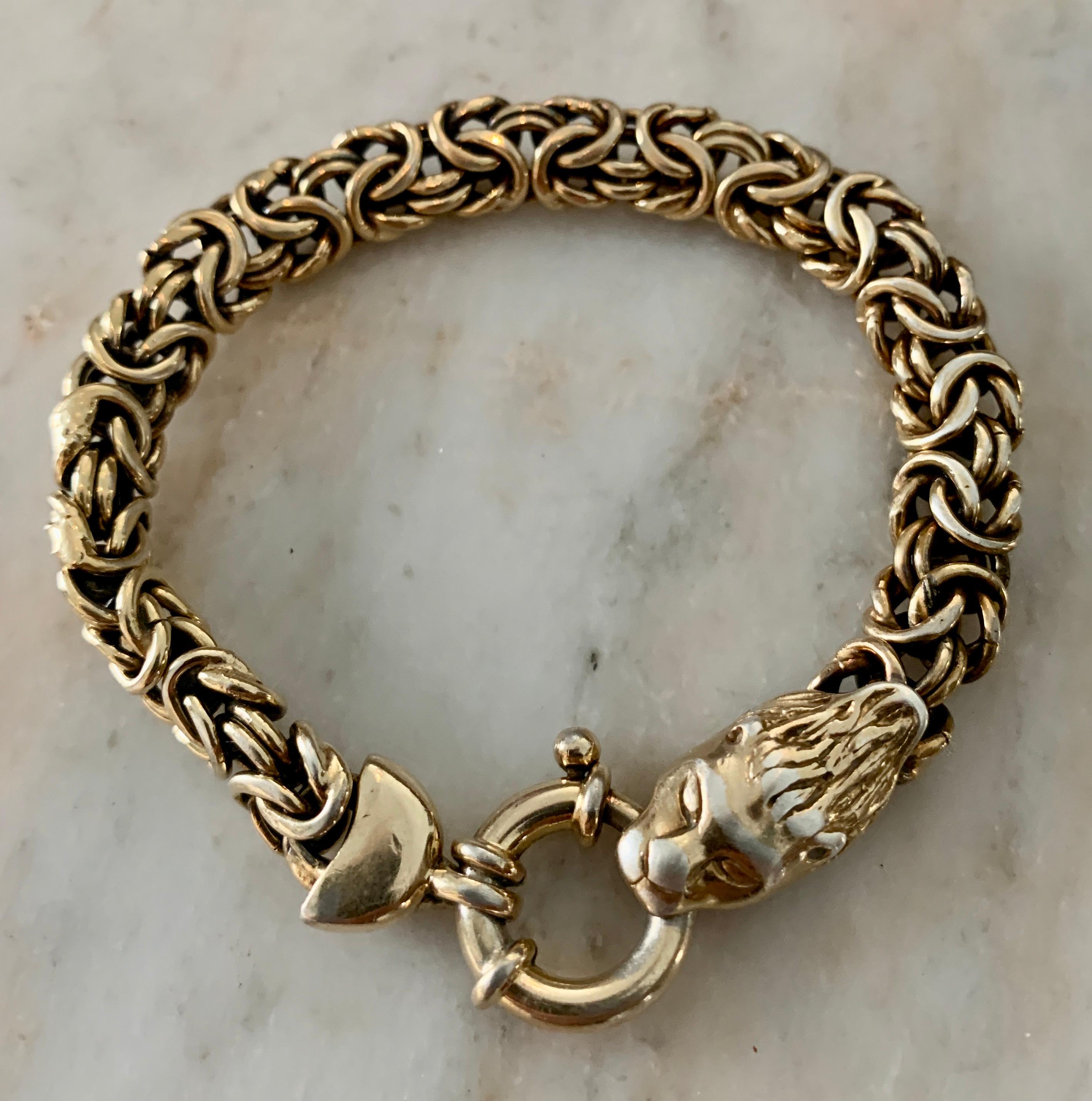 gold chainmail bracelet