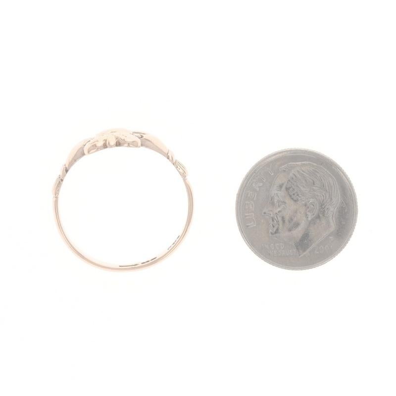 Rose Gold Claddagh Ring - 9k Friendship Love Marriage Unisex In Excellent Condition In Greensboro, NC