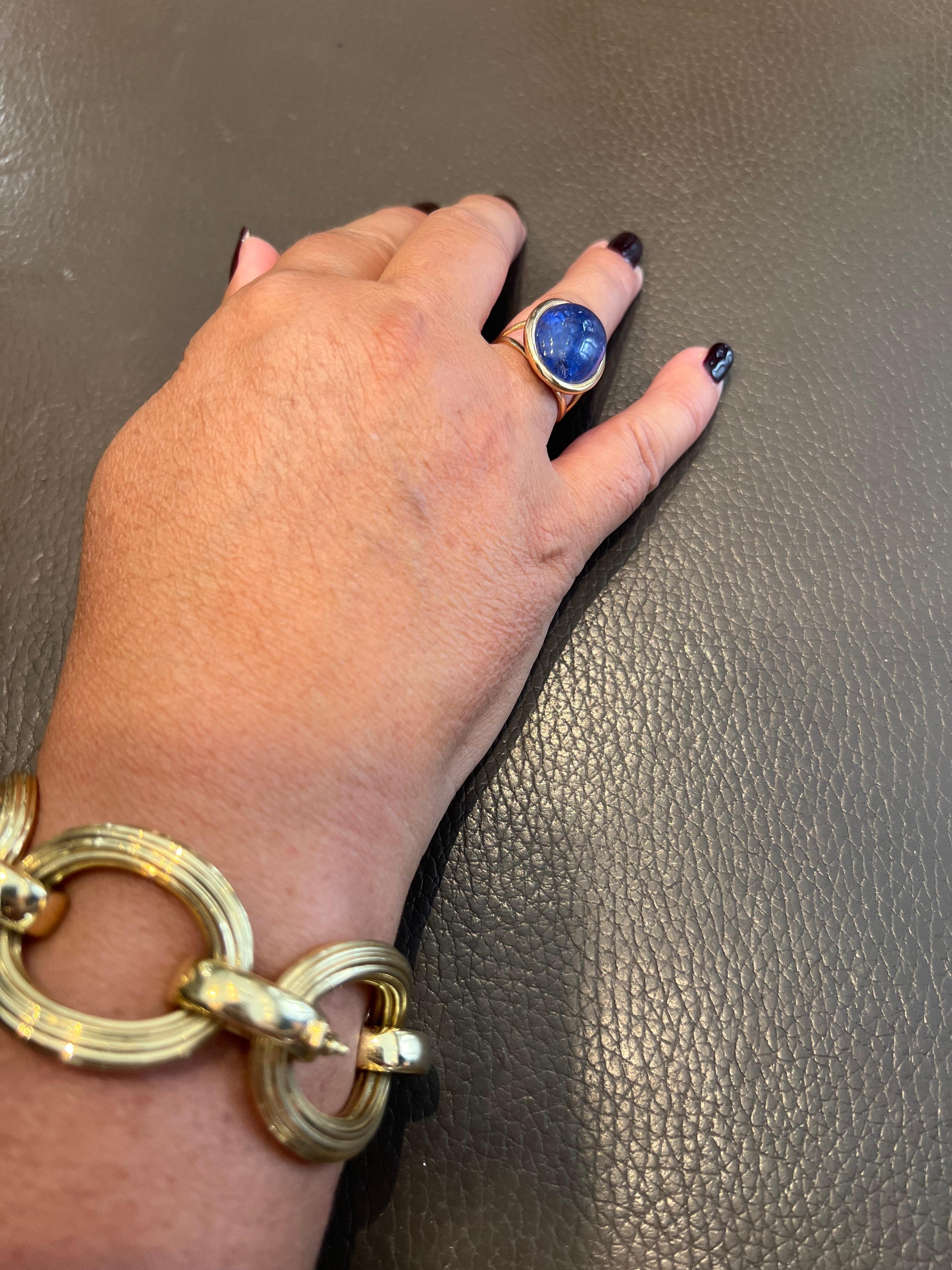 Cocktail Ring Tanzanite Rose Gold 18 Karat In New Condition For Sale In Vannes, FR