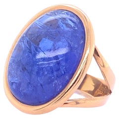 Cocktail Ring Tanzanite Rose Gold 18 Karat