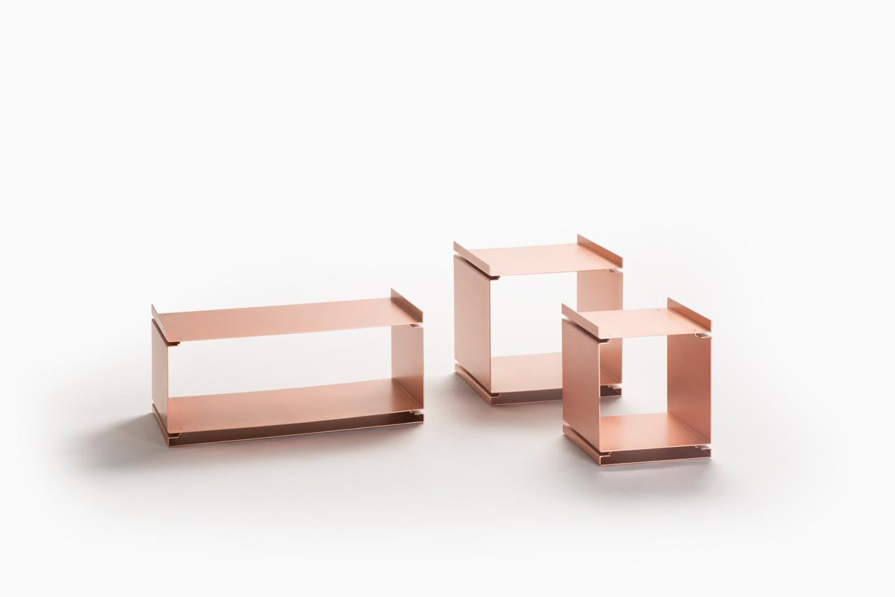 Post-Modern Rose Gold Coffee Table by SEM For Sale