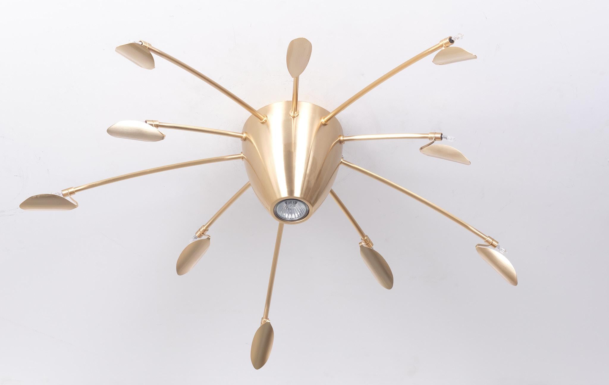 Lampada da soffitto alogena Esteluz, colore oro rosa, anni '80, Spagna in vendita 1