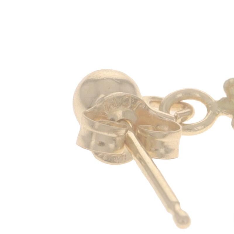 Rose Gold Concentric Circle Dangle Earrings 14k Pierced For Sale 1