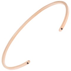 Rose Gold Cuff Bracelet with Black Diamonds by Allison Bryan