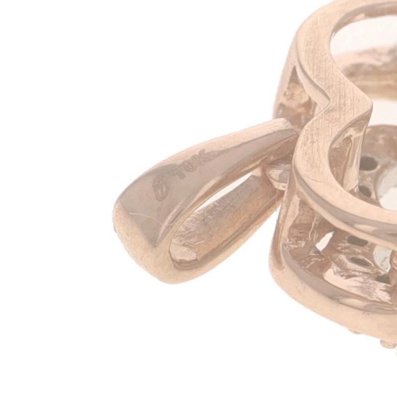 Pendentif or rose diamant dansant 10k rond brillant .20ctw Concentric Hearts Pour femmes en vente