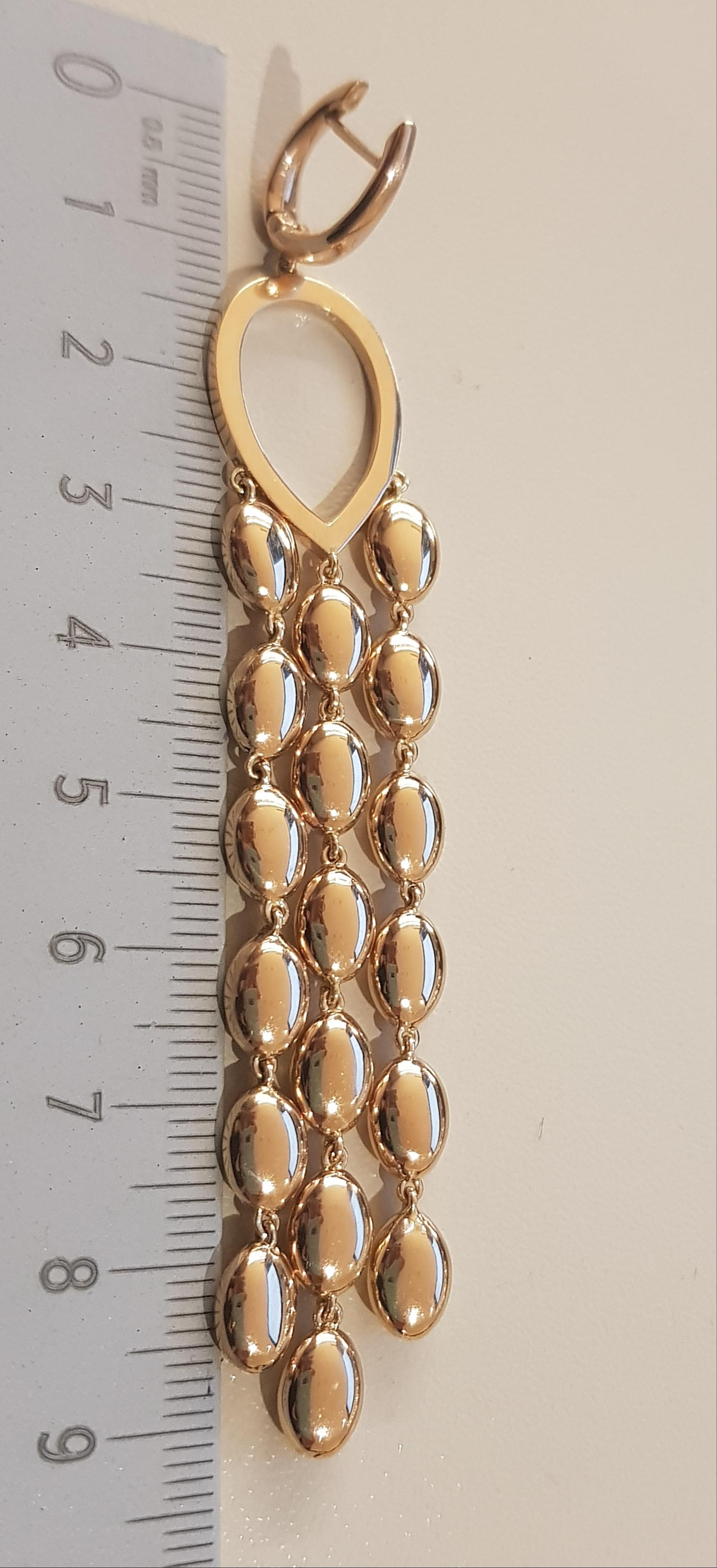 Rose Gold Dangle Earrings For Sale 1