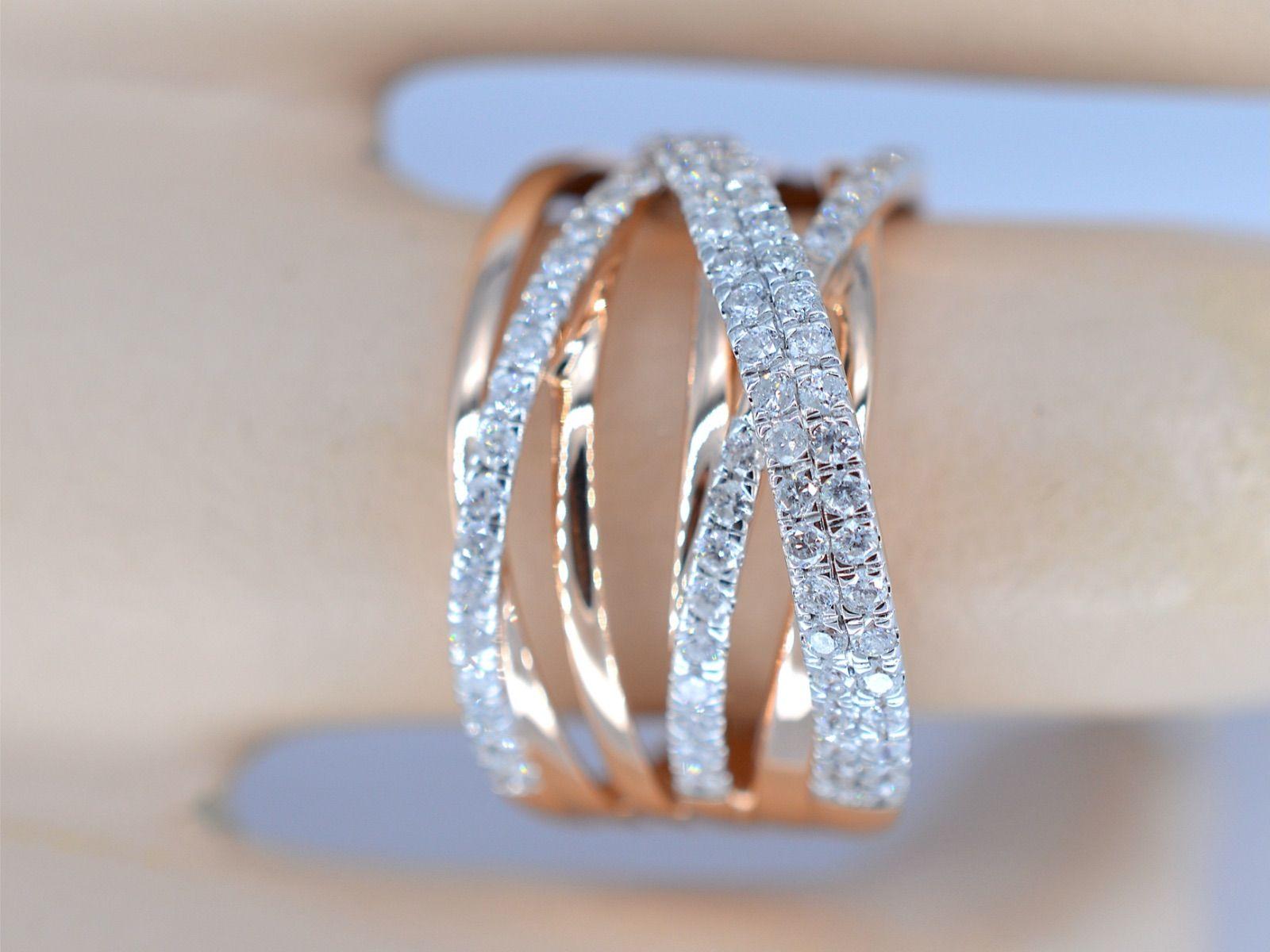 Ring aus Roségold mit Brillant-Diamanten (Zeitgenössisch) im Angebot