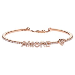 Bracciale "Amore" con diamanti in oro rosa