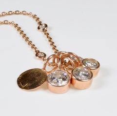 18 Karat Gold Diamond and 1865 Maximilliano Imperio Gold Coin Pendant Necklace