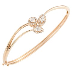 Rose Gold Diamond Bangle 2.07 Carat