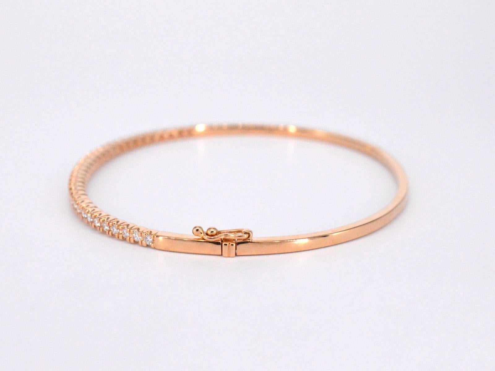 Rose Gold Diamond Bracelet In New Condition For Sale In AMSTELVEEN, NH