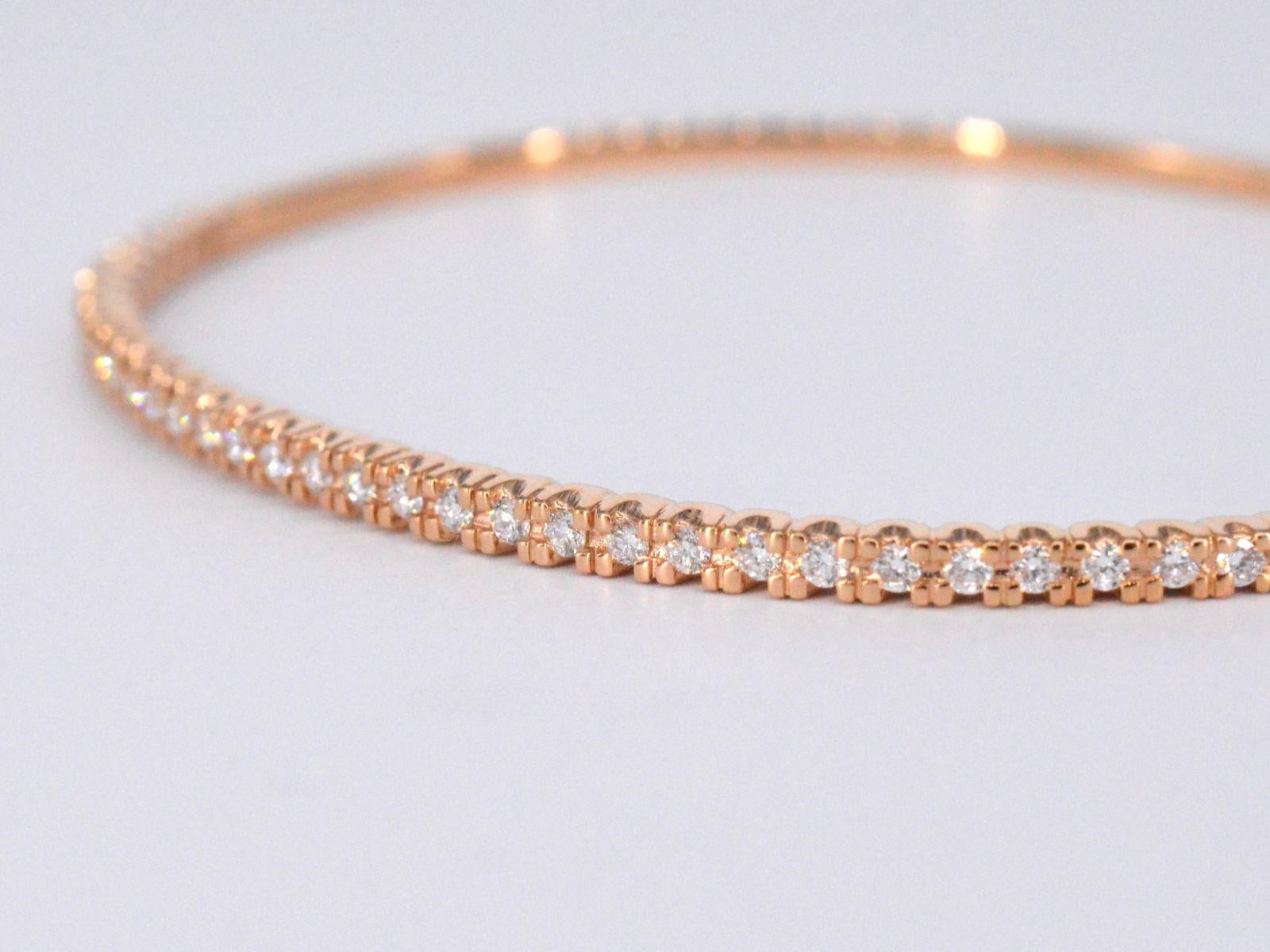 Rose Gold Diamond Bracelet For Sale 3