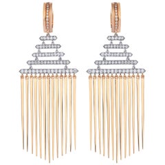 Rose Gold Diamond Chandelier Earrings