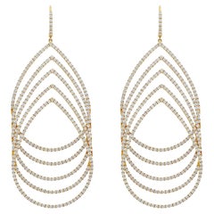Rose Gold Diamond Chandelier Earrings