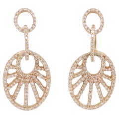 Rose Gold Diamond Chandelier Earrings 