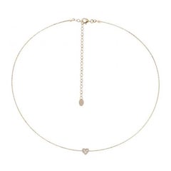 Rose Gold Diamond Choker Necklace for Her