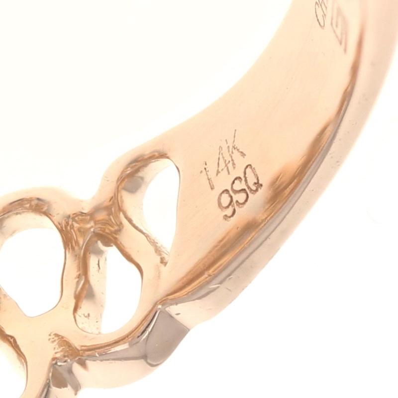 Rose Gold Diamond Cluster Cocktail Band - 14k Round 1.95ctw Swirl Wave Ring 1