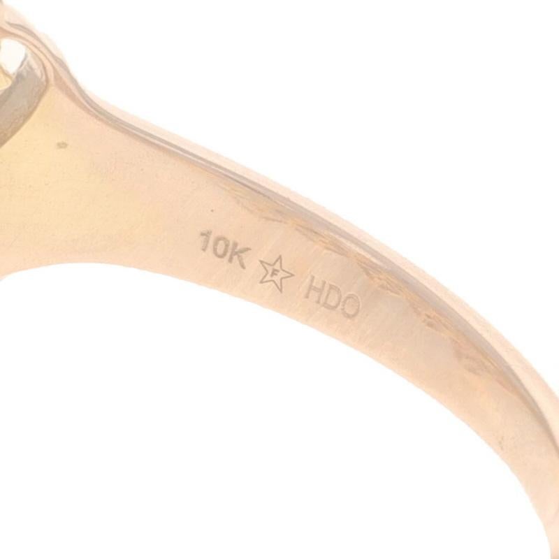 Anillo de oro rosa con diamantes de cóctel 10k brillante redondo .25ctw en venta 2