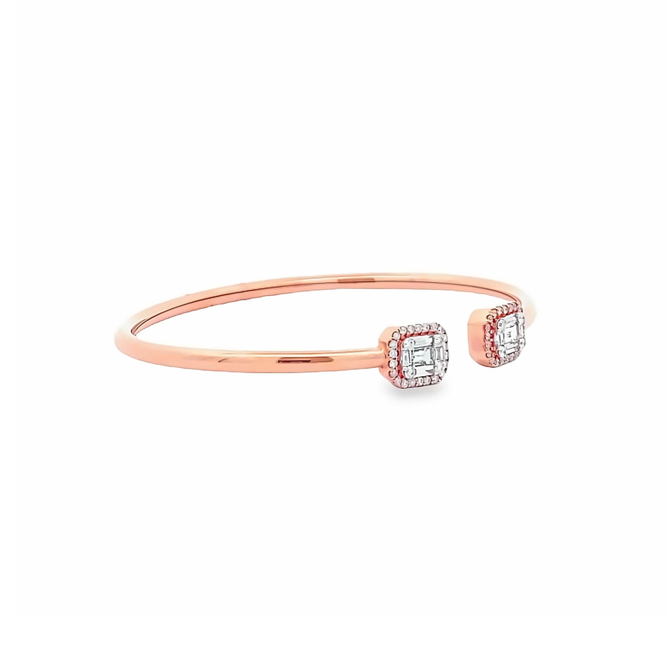 Maurice Fine Jewelry - Armreif aus Roségold mit Diamanten (Moderne) im Angebot