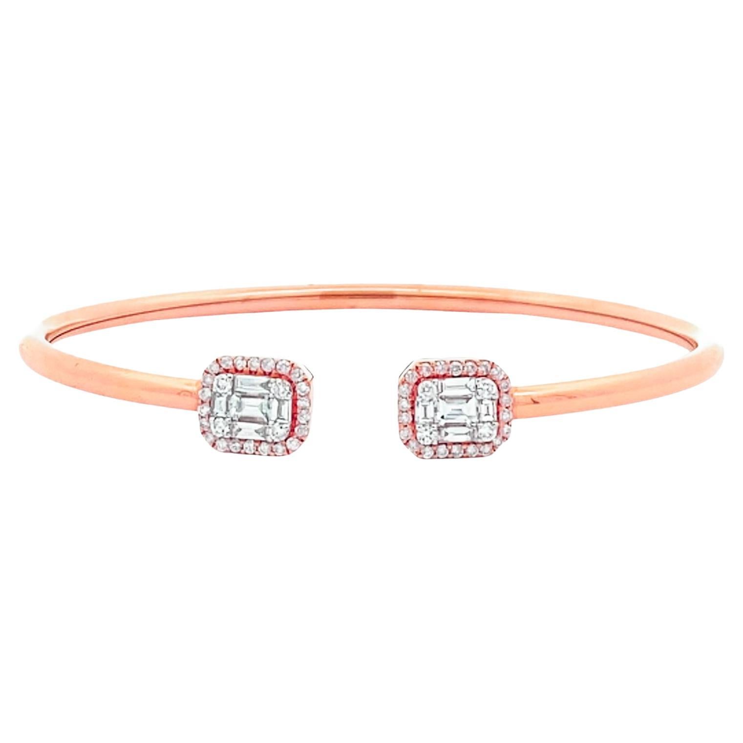 Maurice Fine Jewelry - Armreif aus Roségold mit Diamanten im Angebot