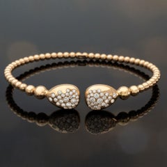 18K Rose Gold Diamond Cuff Bracelet