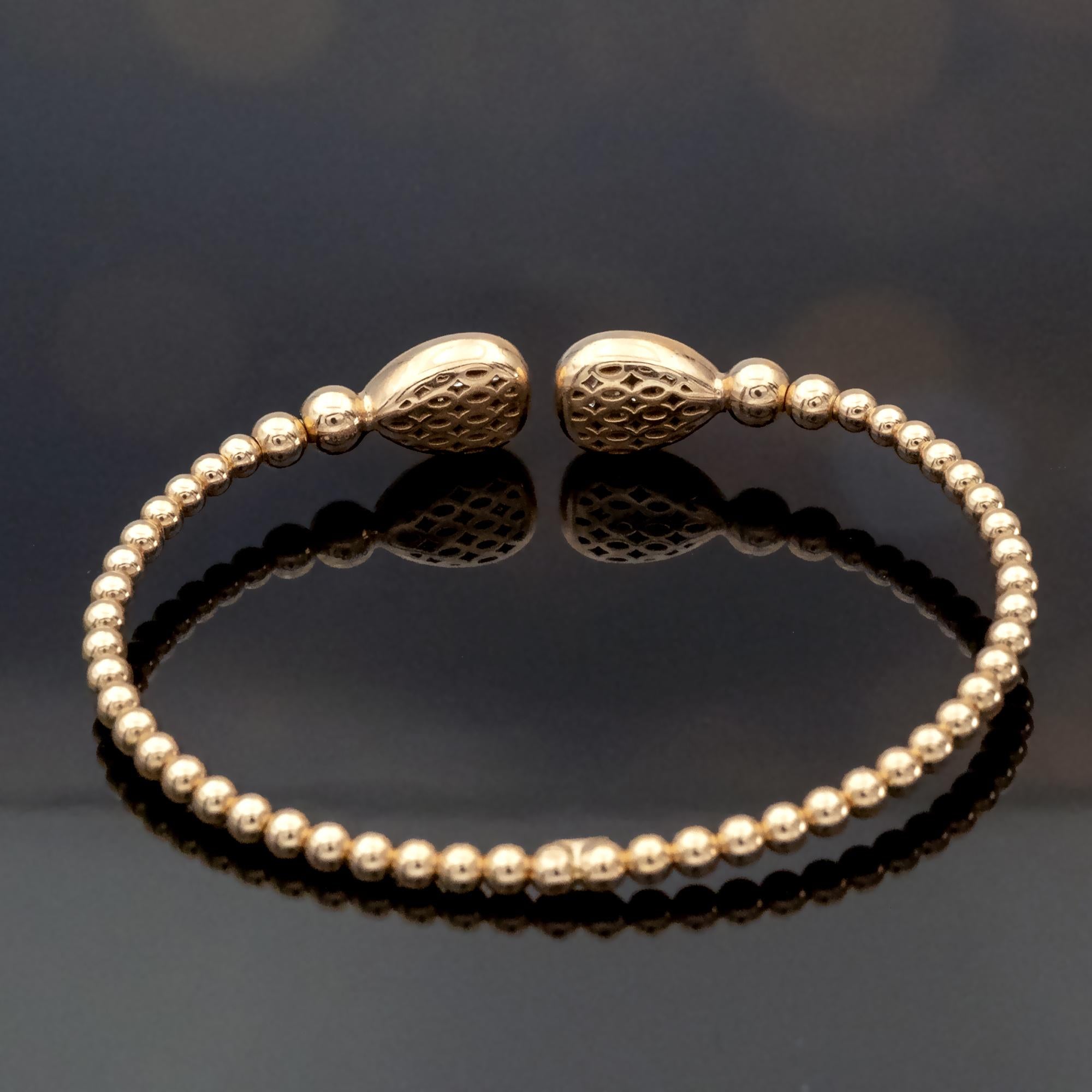 Brazalete de oro rosa con diamantes Corte redondo en venta