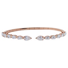 Rose Gold Diamond Cuff Bracelet